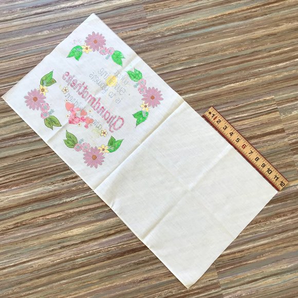 Grandmother Saying Hand Painted Fabric for Cushion Cover Artex Tri-Chem 14x15" - Picture 3 of 5